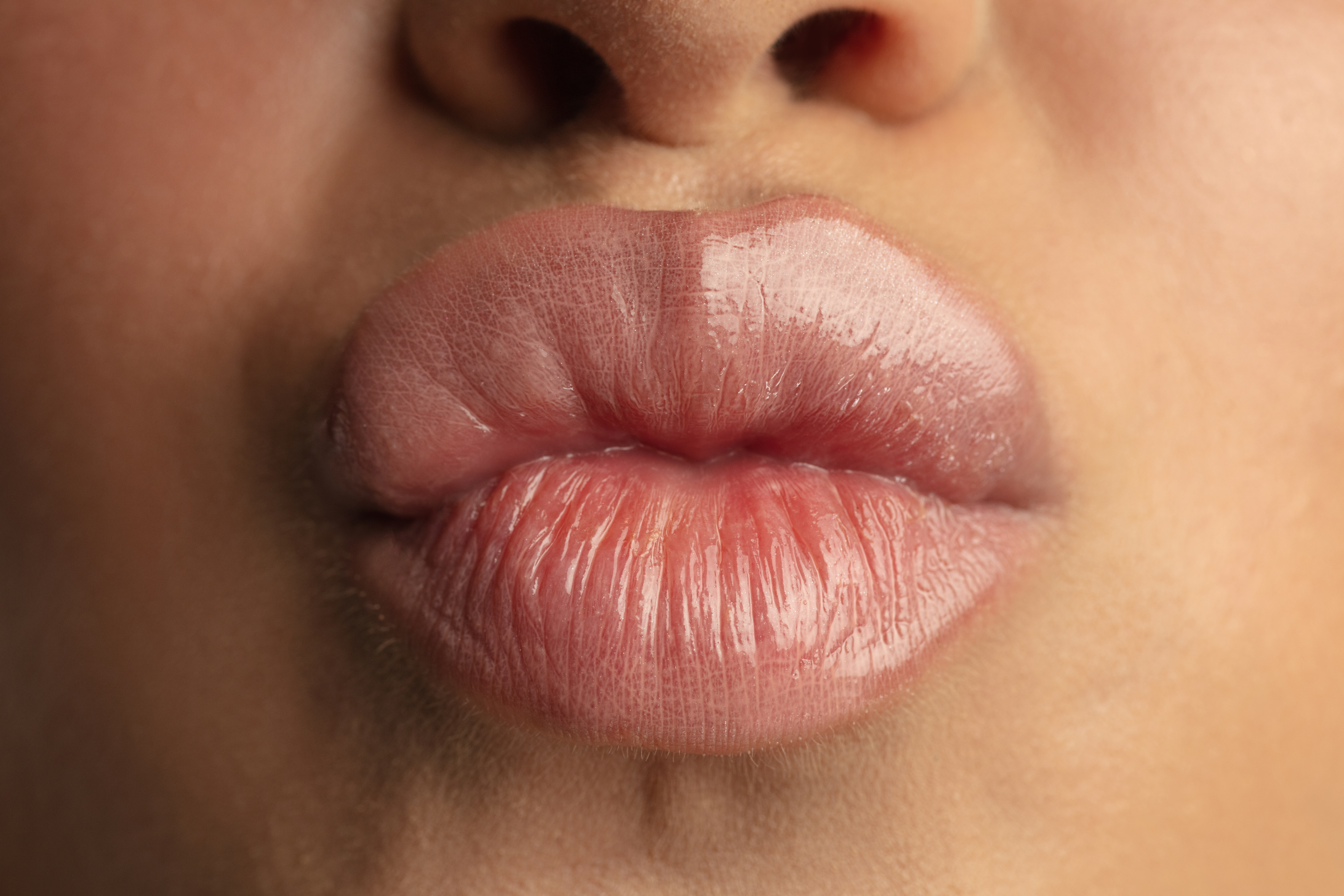 Close up photoshot of beautiful female lips